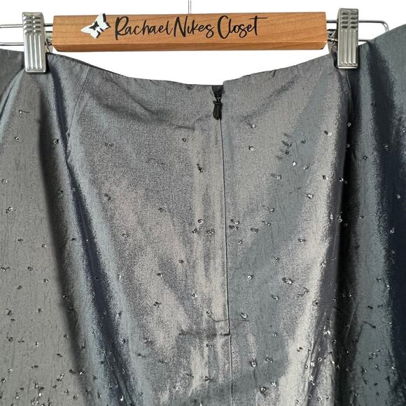 Gap Silver Beaded Fairycore Party Skirt Size 12 Large A-Line - Picture 4 of 5